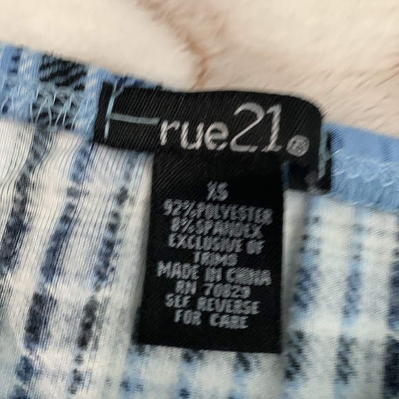 Plaid rue21 off the shoulders bodysuit. it singes towards the cleavage area. - Picture 3 of 3